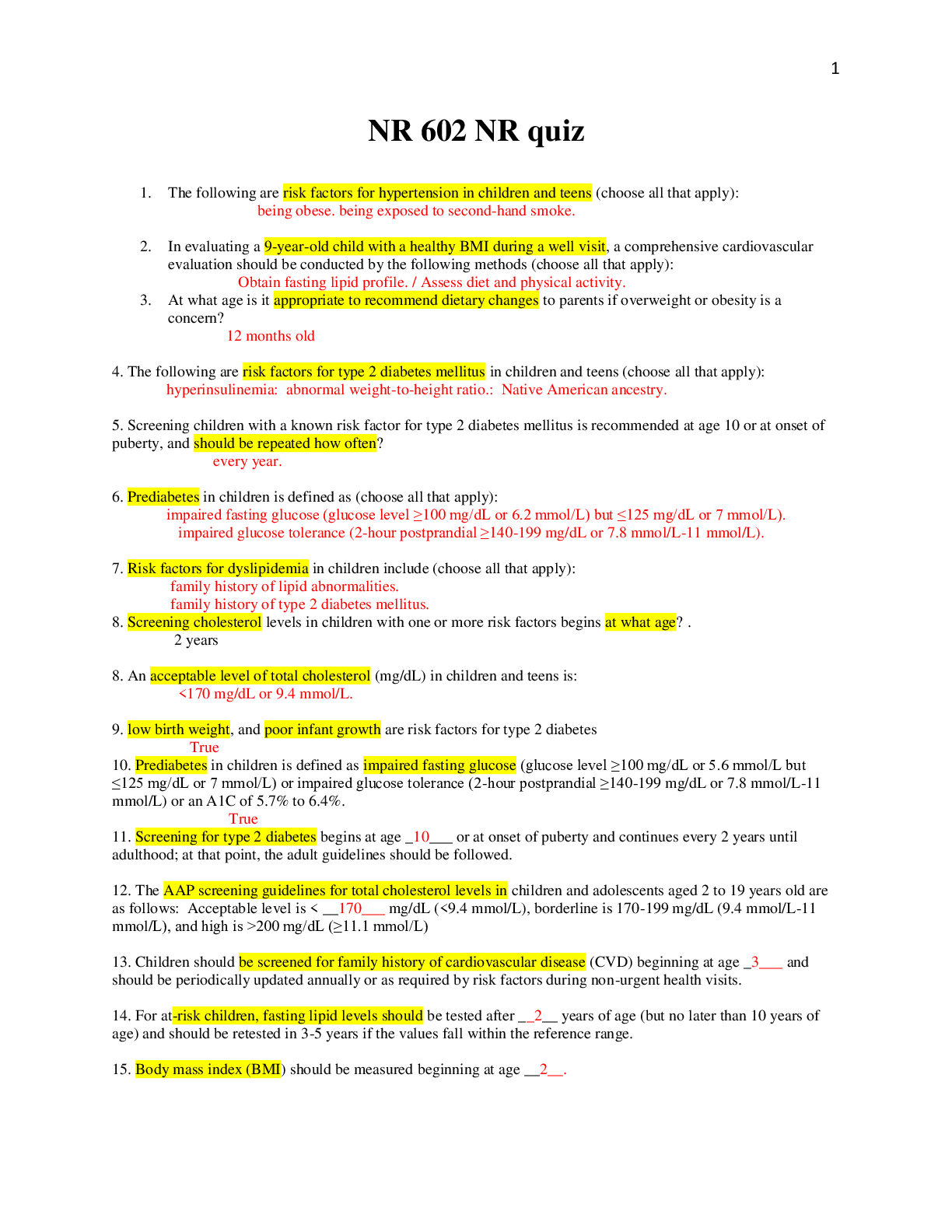 Preview image of NR 602 NR quiz document